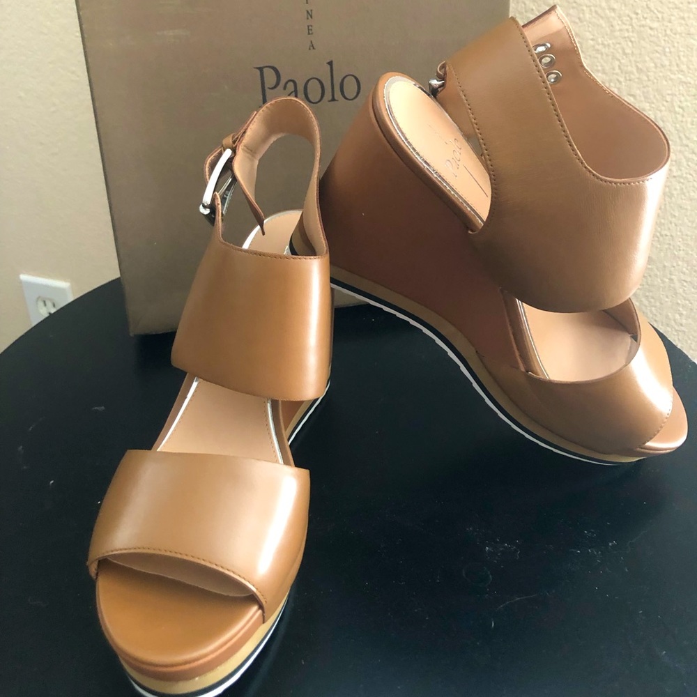 Paolo brown wedges